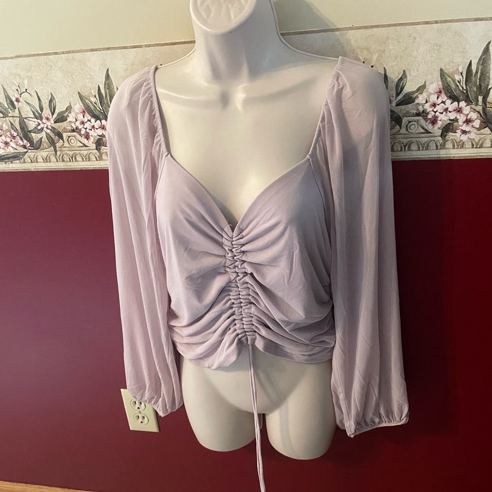 Fashion Nova Light Lavender Crop Top